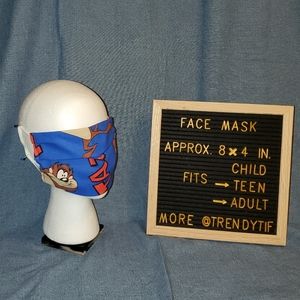 Looney Tunes Taz  Face Covering Mask Washable Reusable